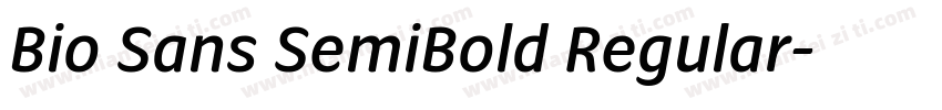 Bio Sans SemiBold Regular字体转换